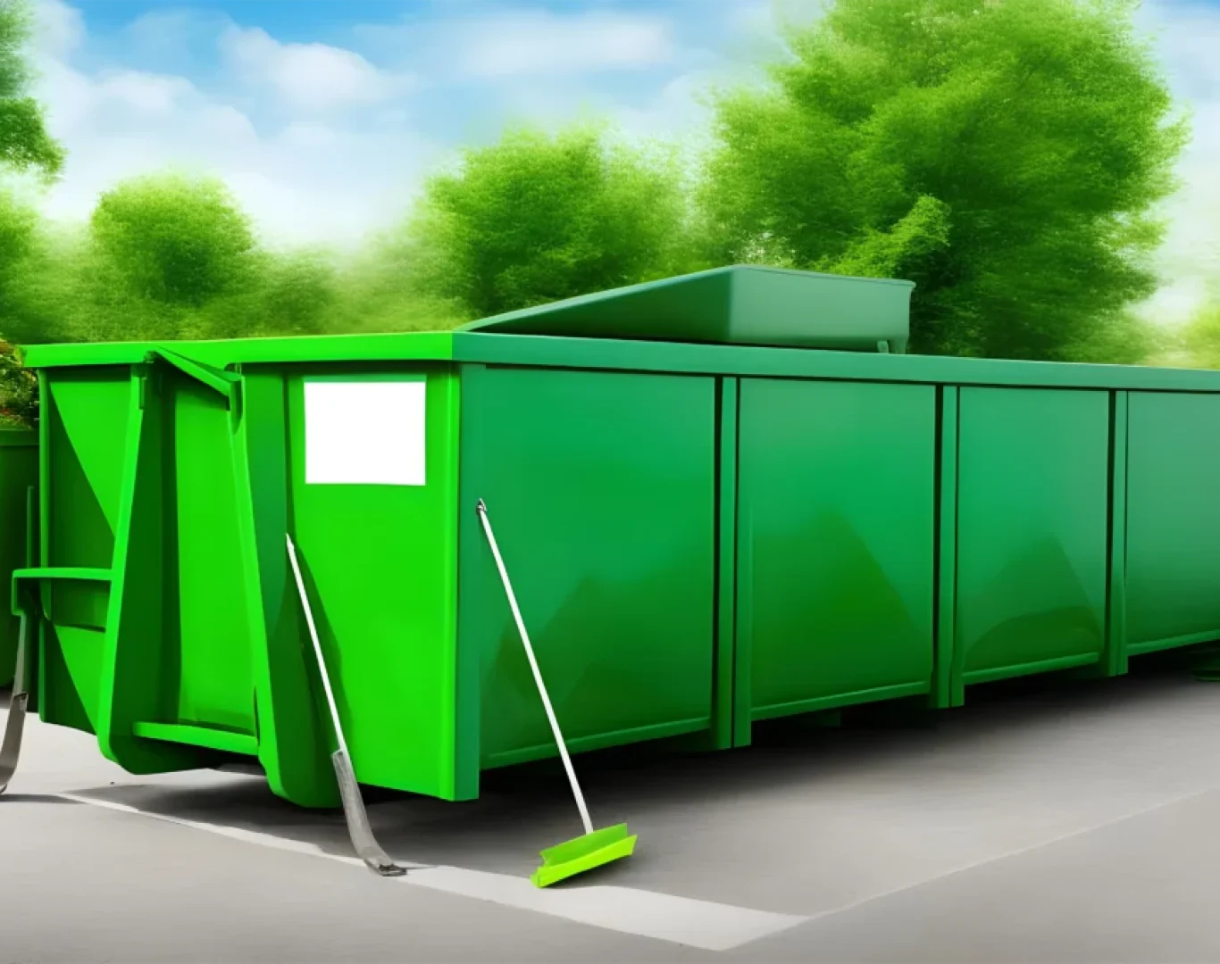 Roll off dumpster being delivered to a construction site in Kingston, Jamaica